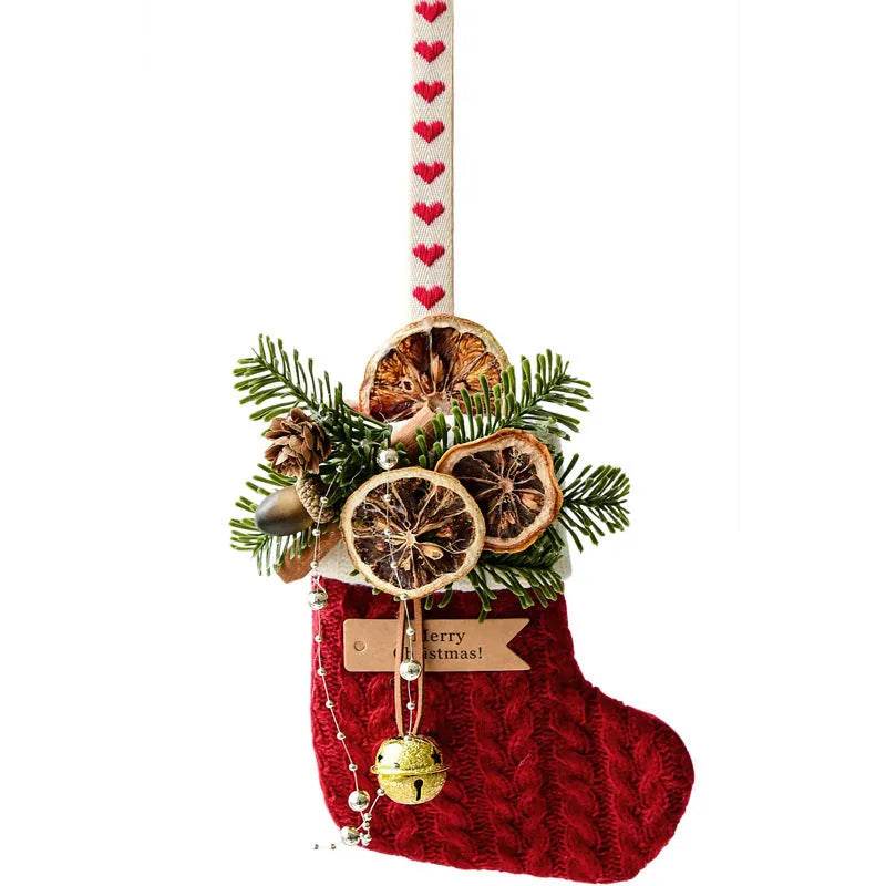 Yeouu | Christmas Decoration Knitted Christmas Stockings Scene Layout