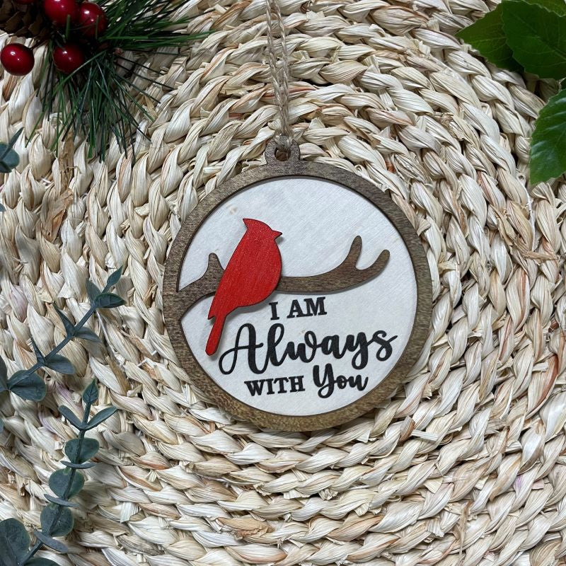 Yeouu | Cardinal Bird Wooden Christmas Ornament