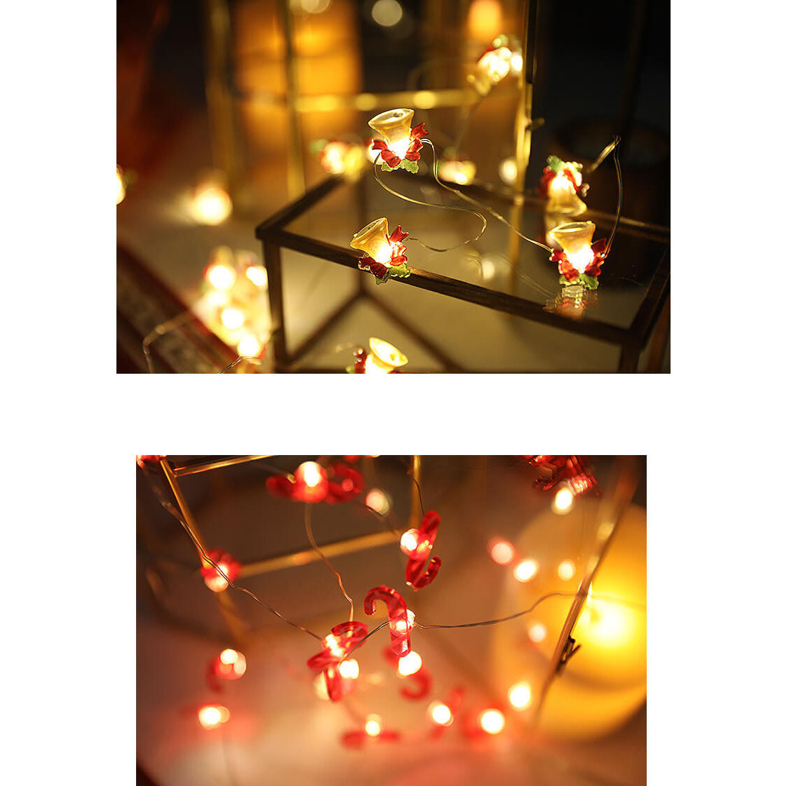 Yeouu | Christmas Elk Snowman Decoration LED Copper Wire String Lights