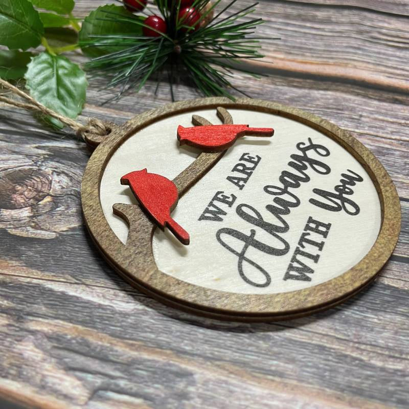 Yeouu | Cardinal Bird Wooden Christmas Ornament