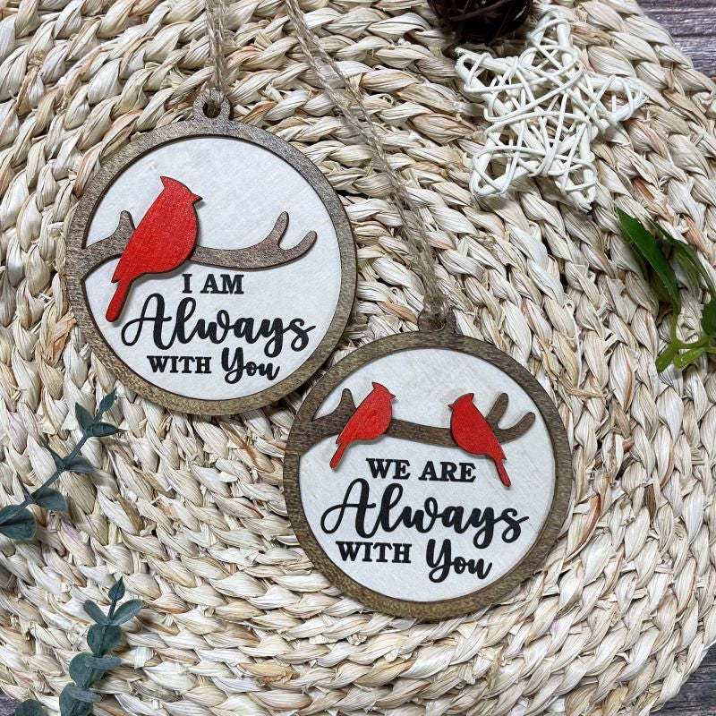 Yeouu | Cardinal Bird Wooden Christmas Ornament