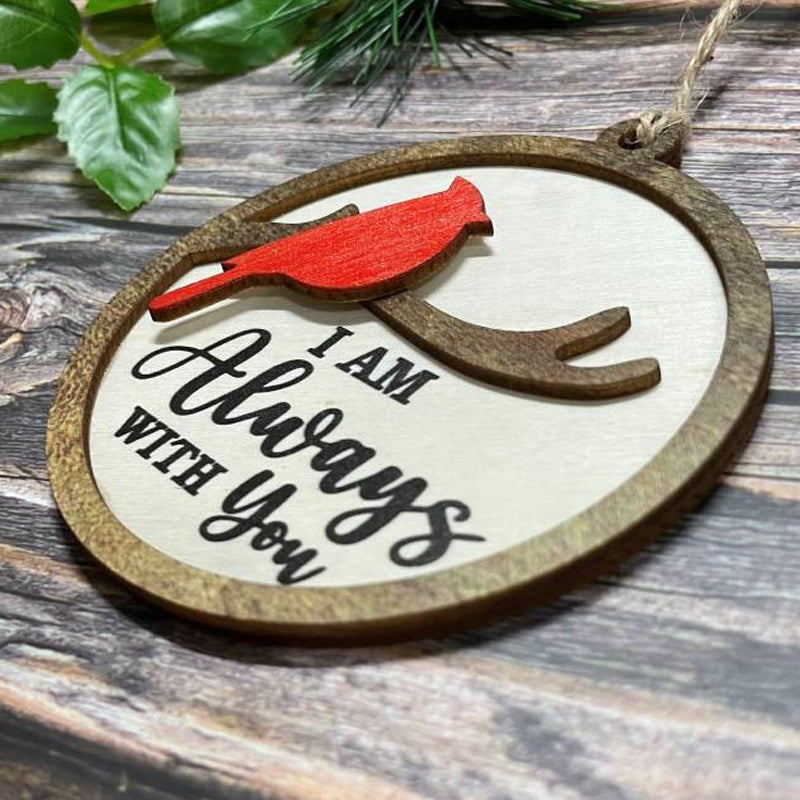 Yeouu | Cardinal Bird Wooden Christmas Ornament