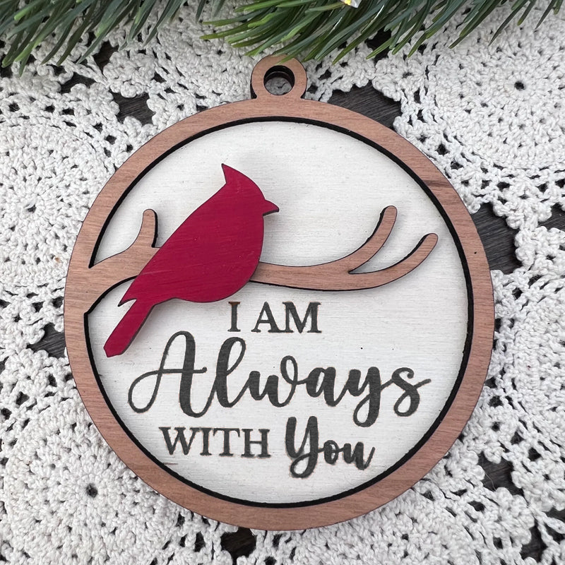 Yeouu | Cardinal Bird Wooden Christmas Ornament