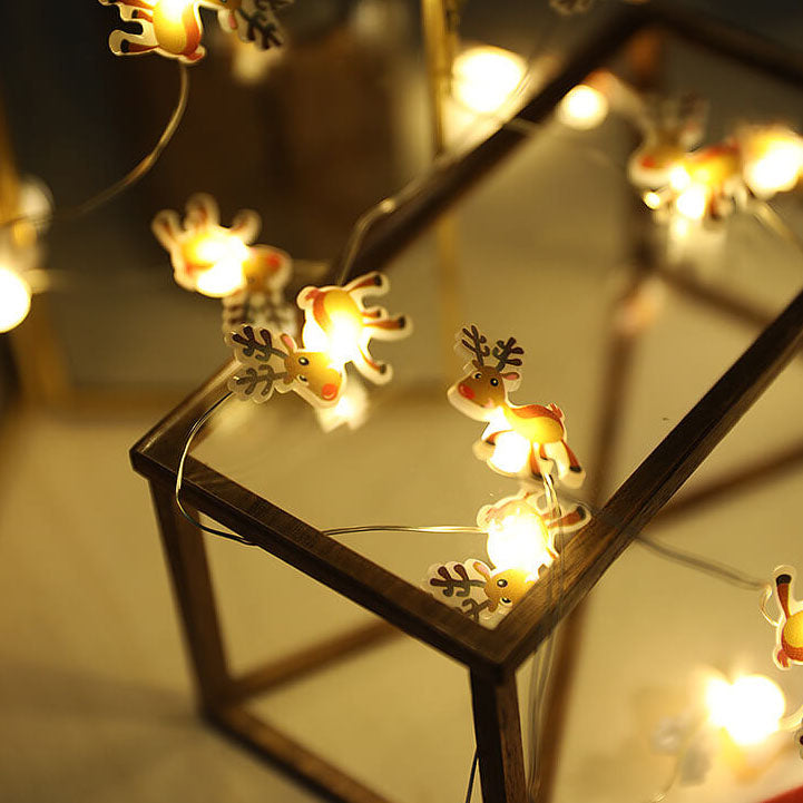 Yeouu | Christmas Elk Snowman Decoration LED Copper Wire String Lights