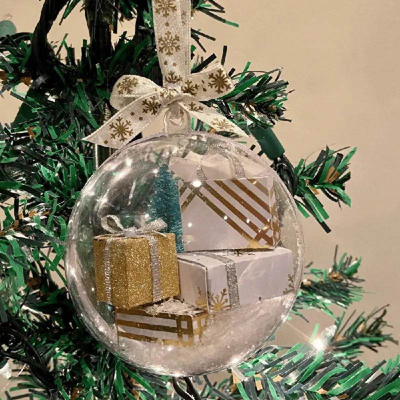Yeouu | Christmas Tree Decoration Transparent Ball Hanging Decoration Scene Layout Hanging Decoration