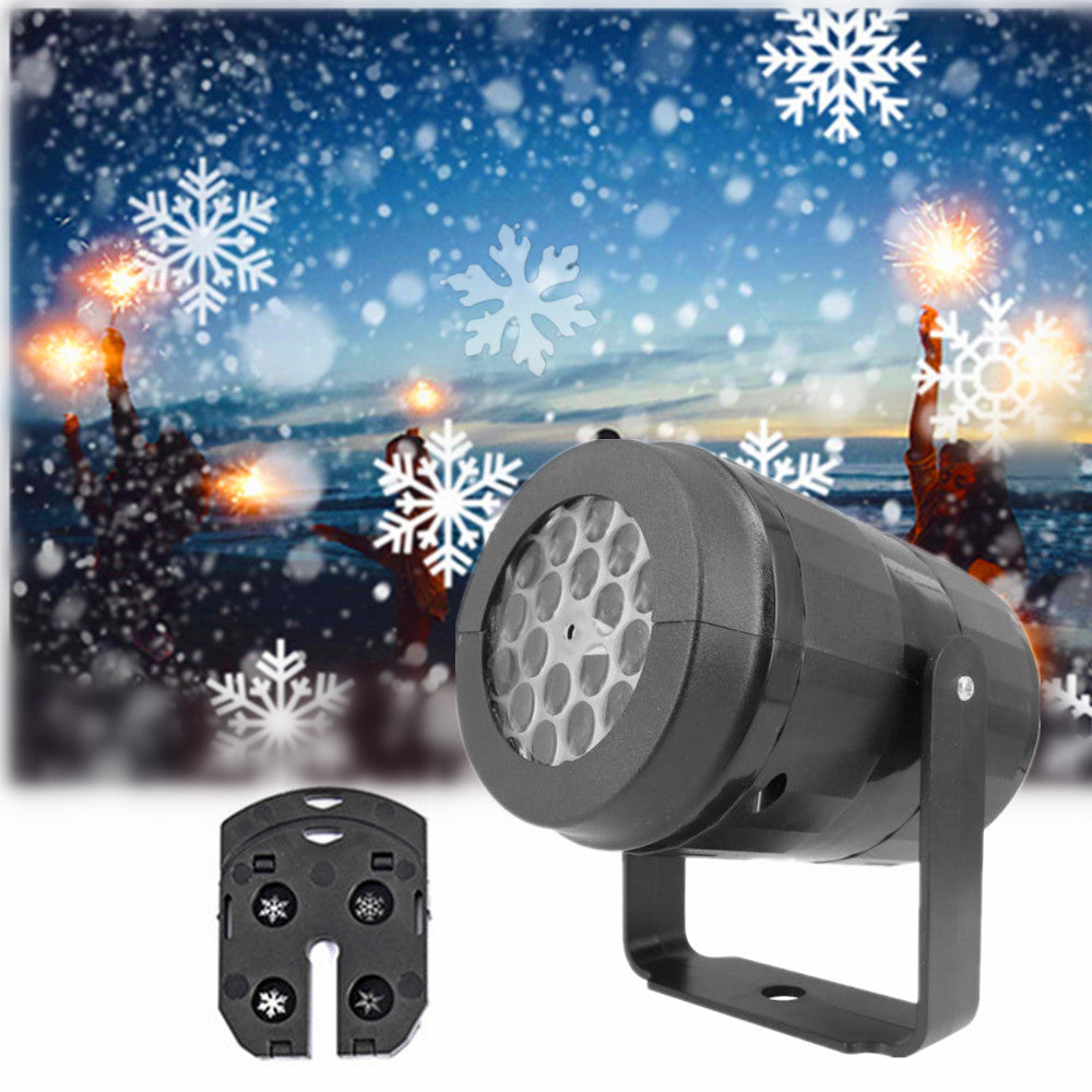 Yeouu | LED Christmas Projector Snowflake Light Show – Waterproof Outdoor Lamp with 16 Patterns
