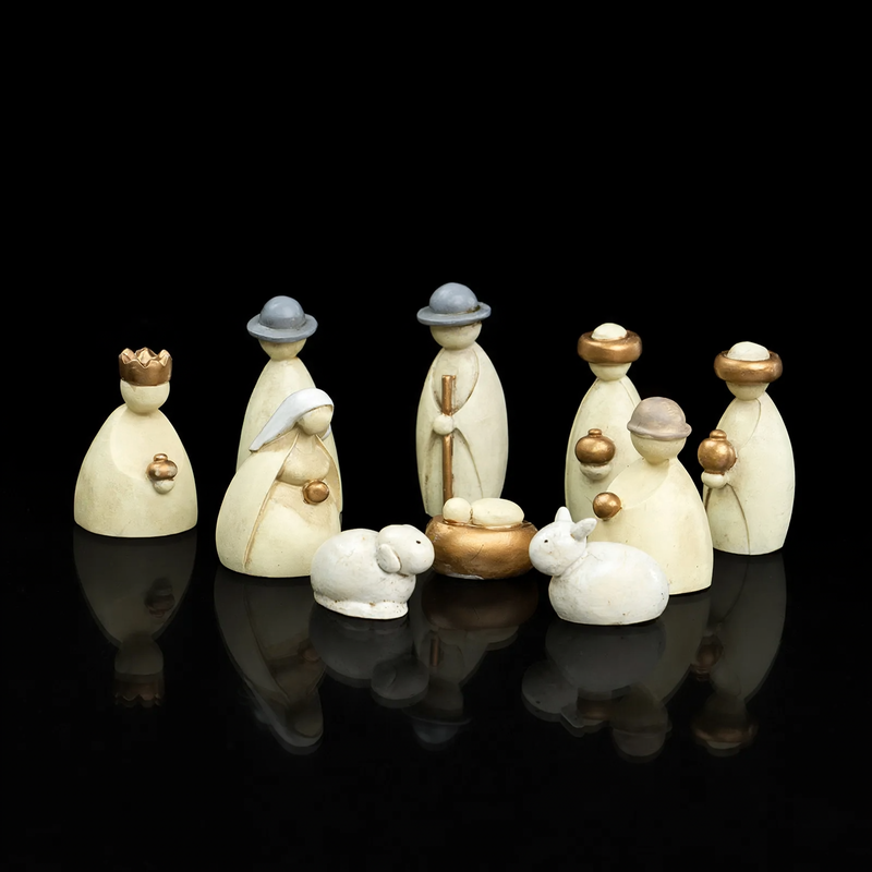 Nativity figures set made of resin