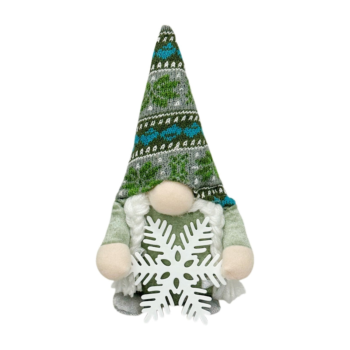 Decorative gnome figure with Christmas accessories