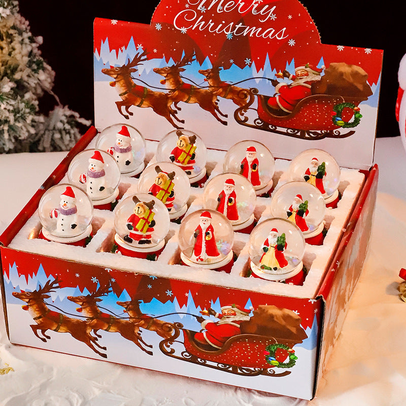 Christmas snow globe with light effects
