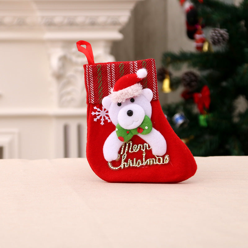Plush Christmas Bear Stocking Yeouu