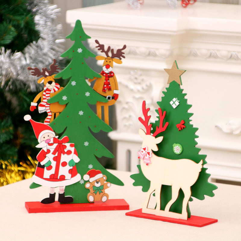 Decorative Christmas Tree with Reindeer Figurine Yeouu