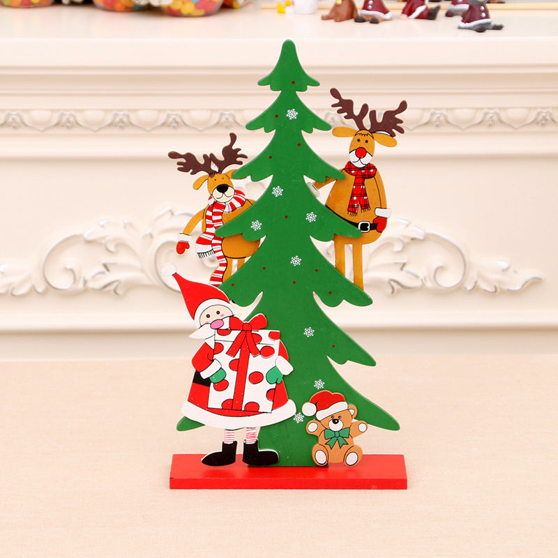 Decorative Christmas Tree with Reindeer Figurine Yeouu