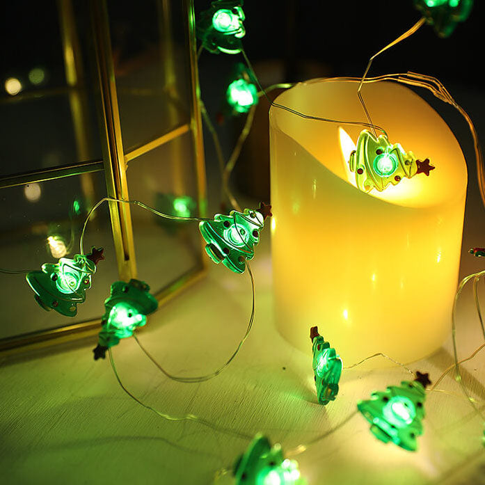 Yeouu | Christmas Elk Snowman Decoration LED Copper Wire String Lights