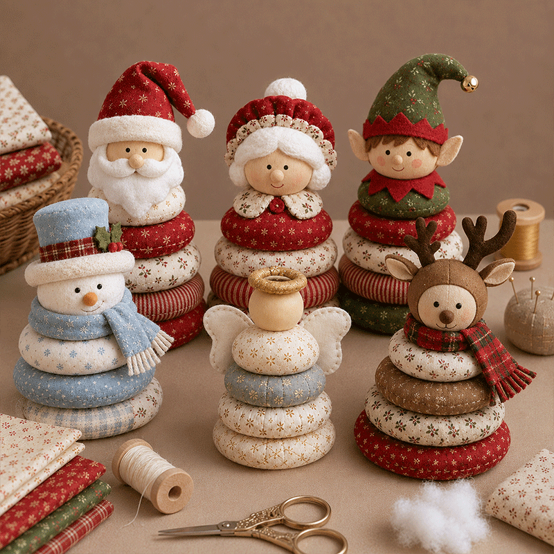 DIY Christmas Patchwork Doll Kit