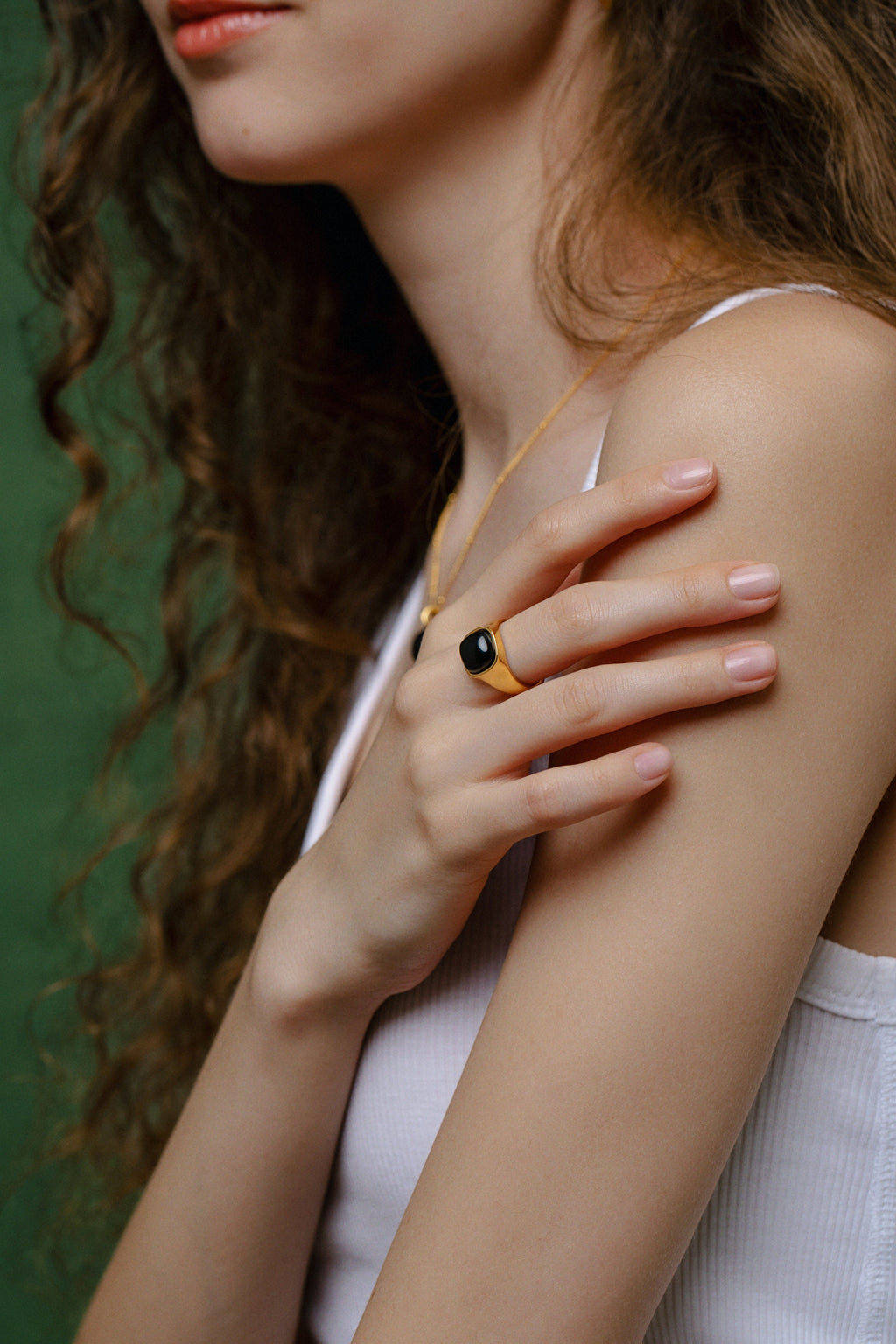 Nocturne Black Onyx Square Ring