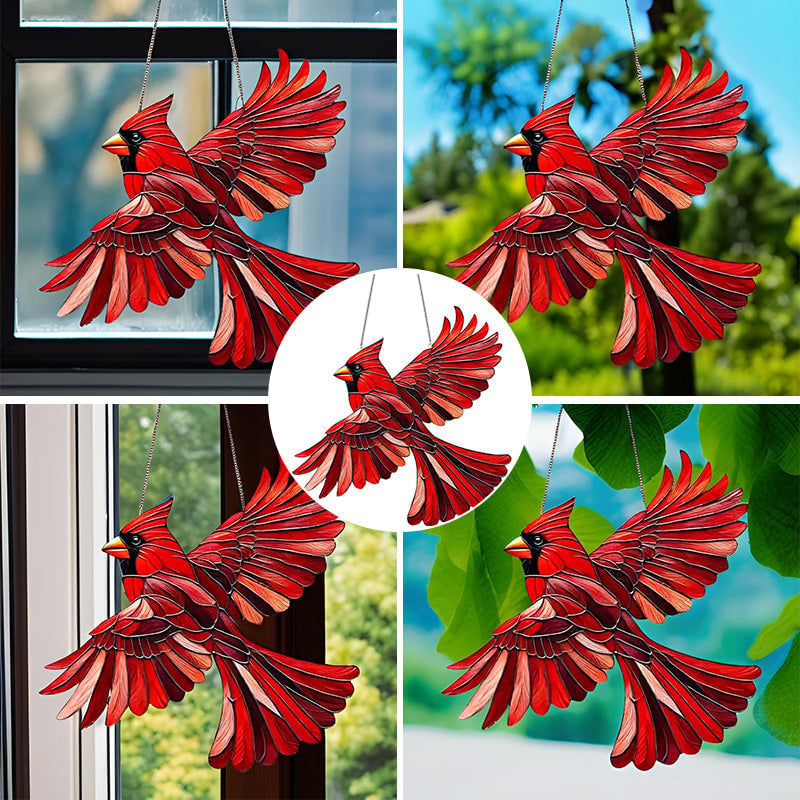 Yeouu | Winged Cardinal Christmas Ornaments