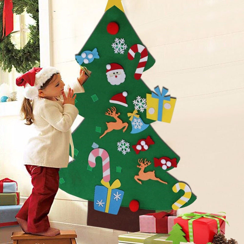 Decorative Felt Christmas Tree Wall Hanging Yeouu