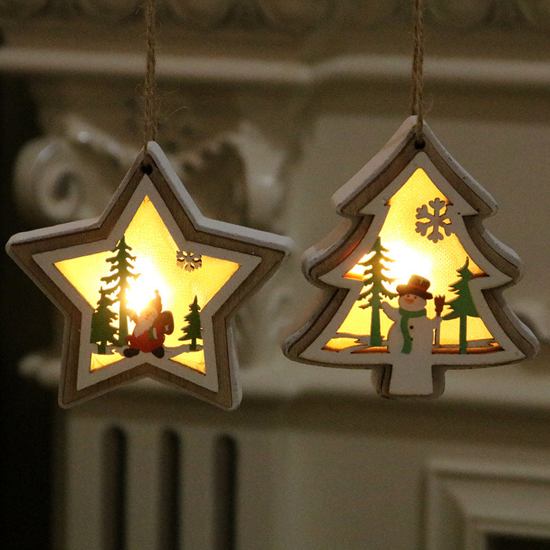 Decorative LED Christmas Scene Lantern Yeouu