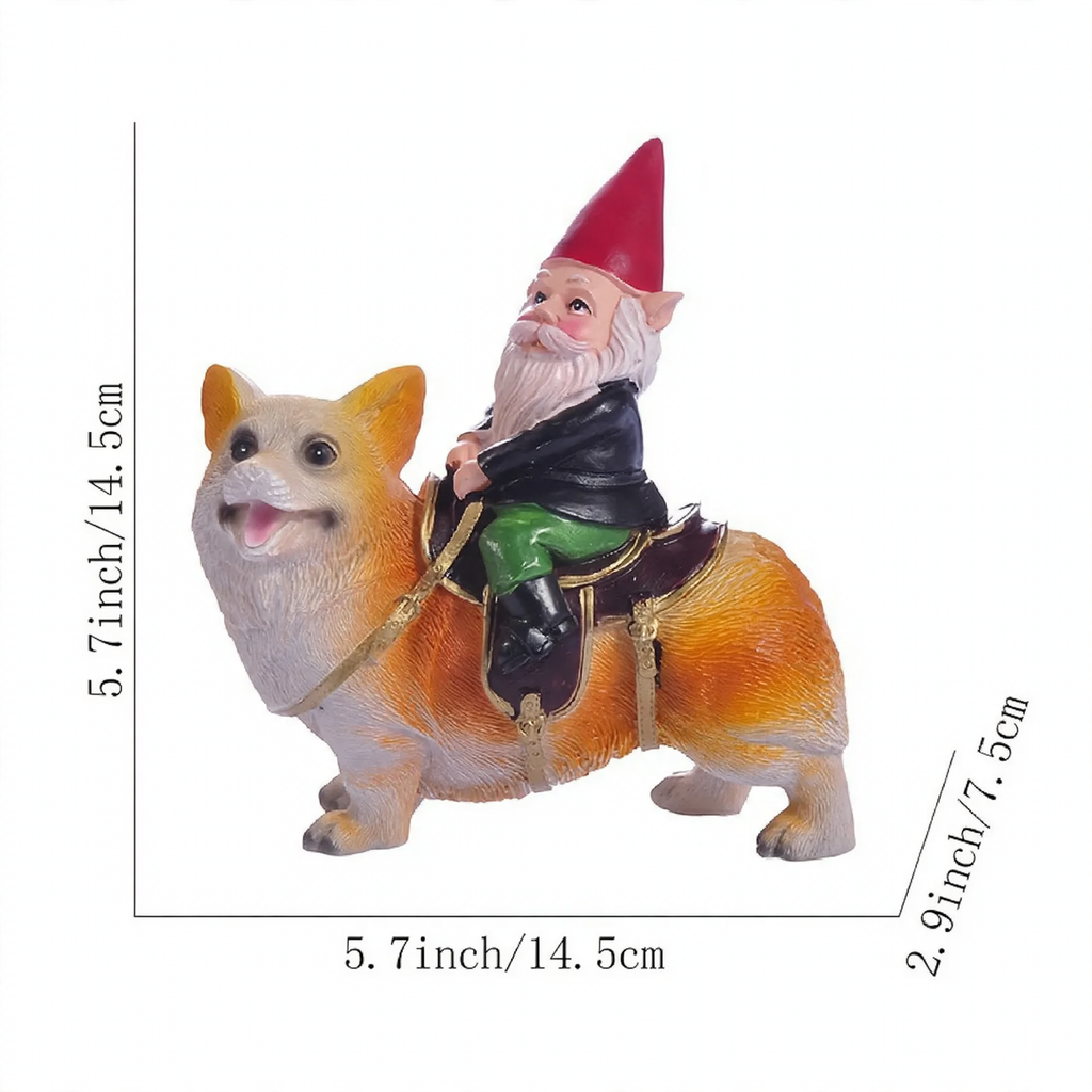 Decorative gnome figure made of resin