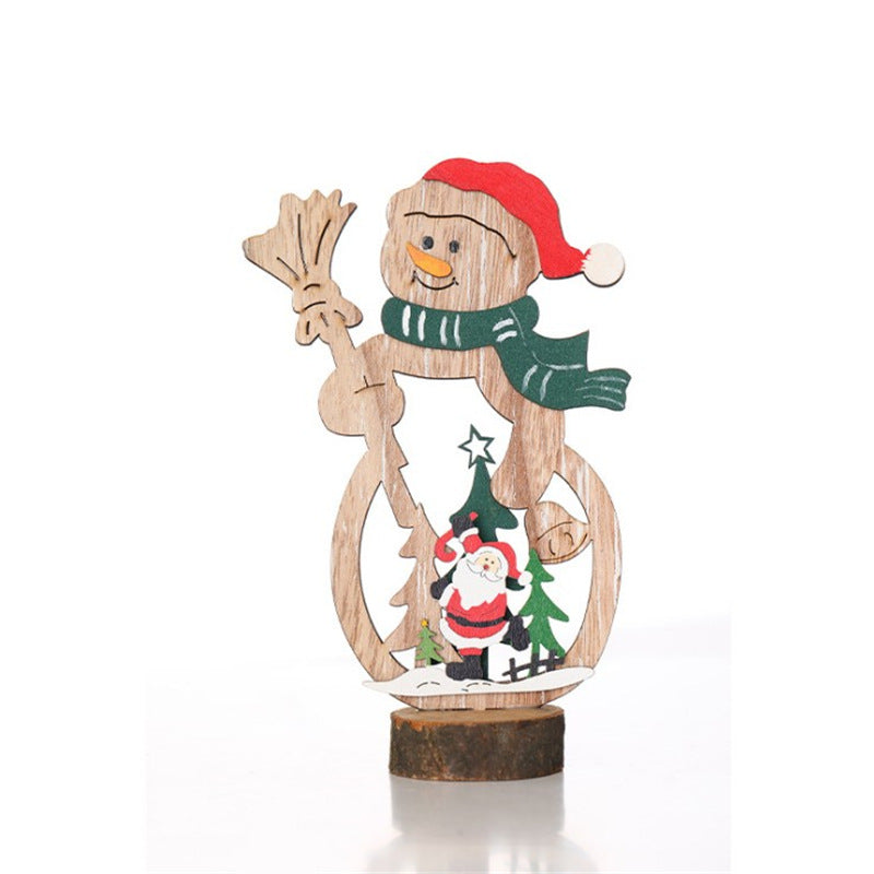 Decorative Wooden Christmas Tree Ornament Yeouu
