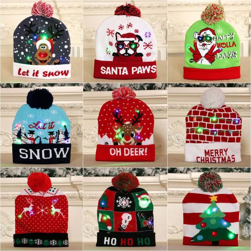 2022 Early Christmas Sale - Christmas LED Light Knitted Beanies
