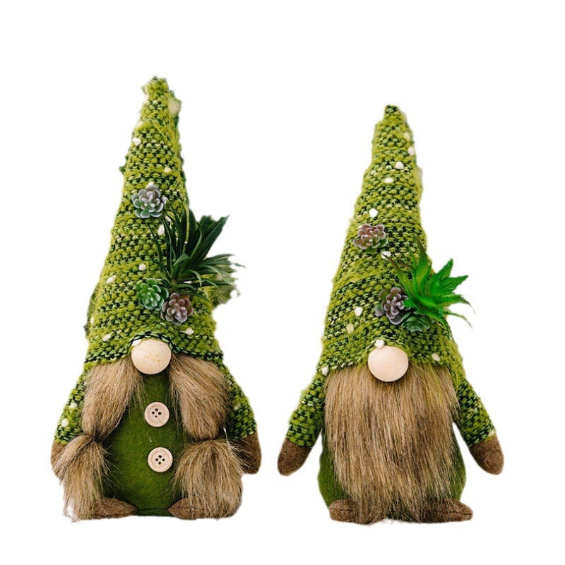 Christmas gnomes with succulent design