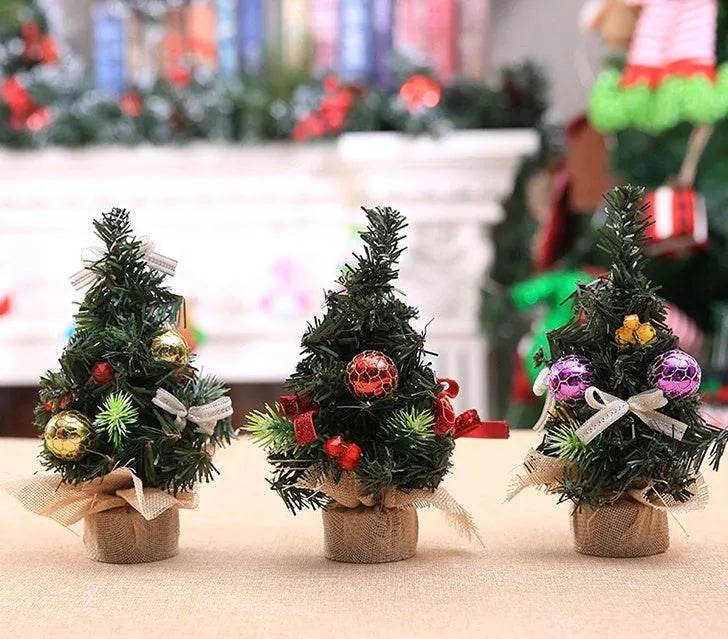 Yeouu | Christmas Ornaments Tree 20cm Mini Christmas Decoration Tree Christmas Day Mall Decoration Desktop Ornaments Small Tree