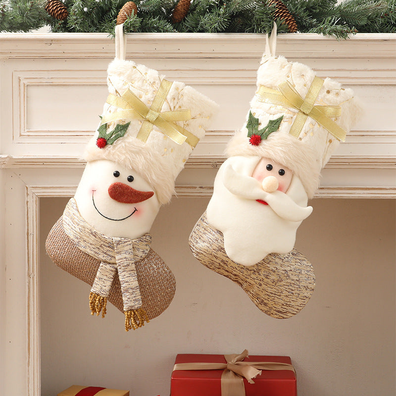 Yeouu | Nordic style white Christmas socks