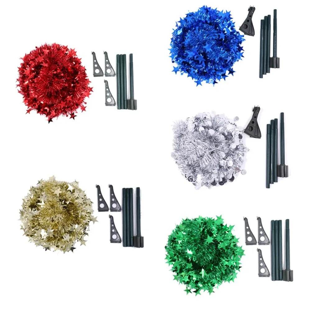 Yeouu | Artificial Tinsel Up Christmas Tree With Stand Gorgeous Collapsible Artificial Christmas Tree For Christmas Decorations