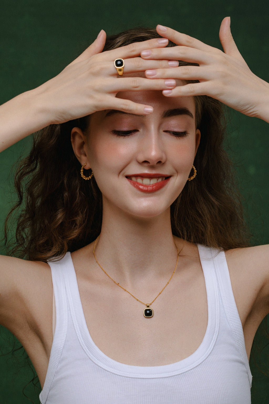 Nocturne Black Onyx Square Ring