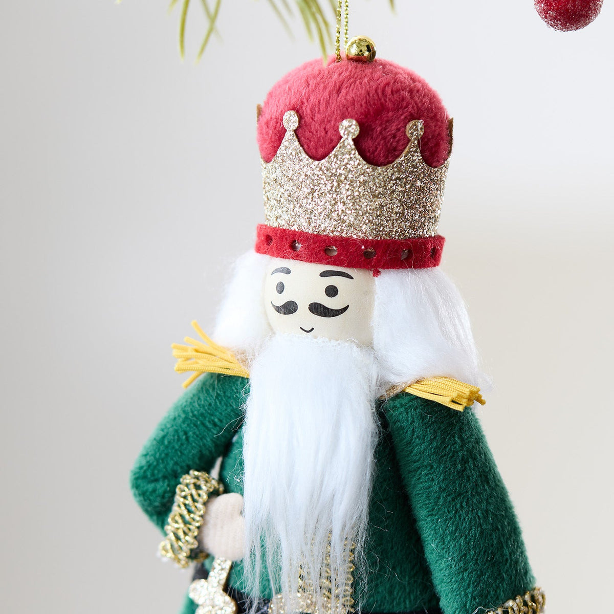 Nutcracker Soldier Pendant made of wood and fabric