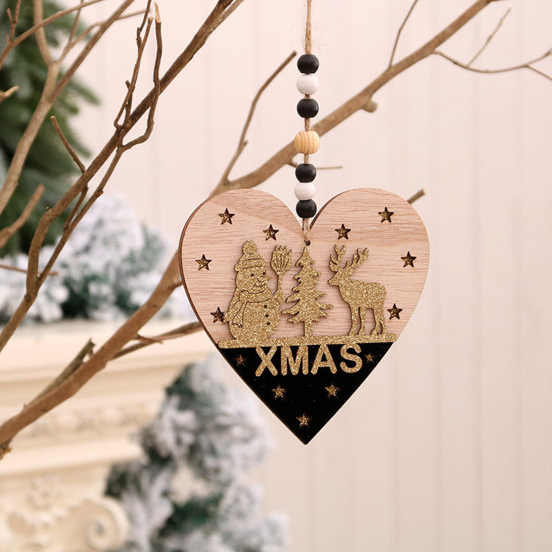 Decorative Christmas Tree Heart Ornament Yeouu