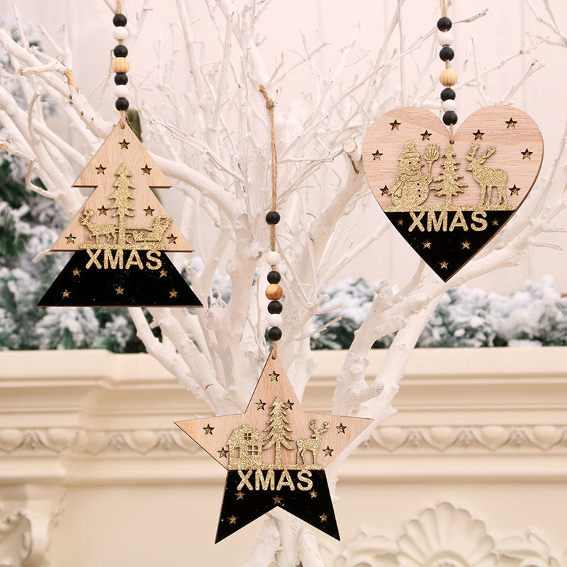 Decorative Christmas Tree Heart Ornament Yeouu
