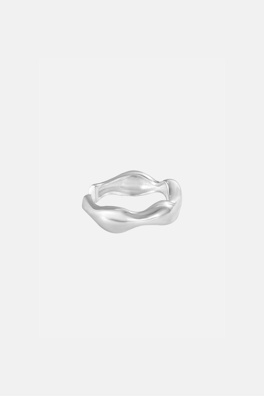 Undulating - Molten Flow Sterling Silver Ring