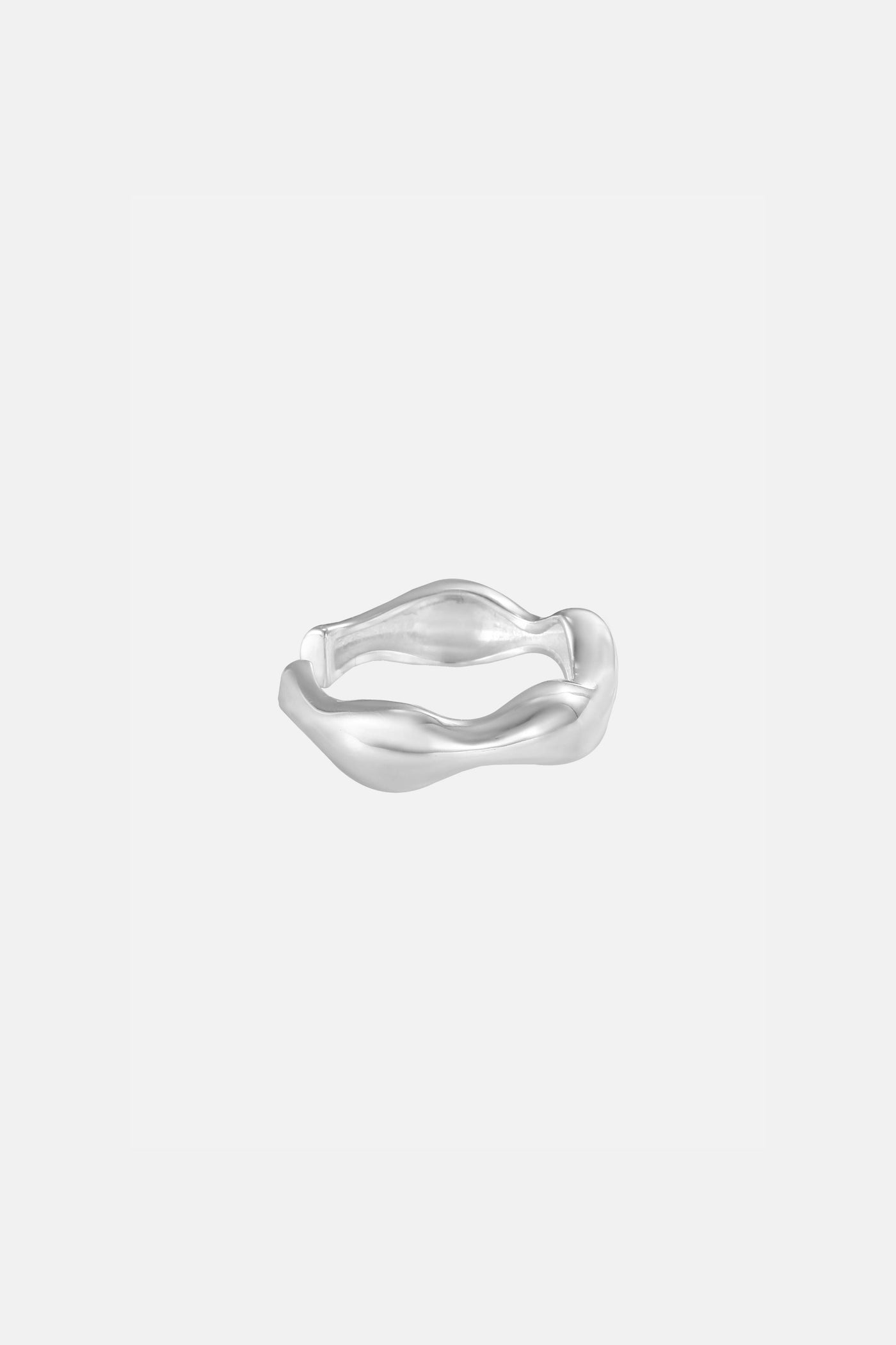 Undulating - Molten Flow Sterling Silver Ring