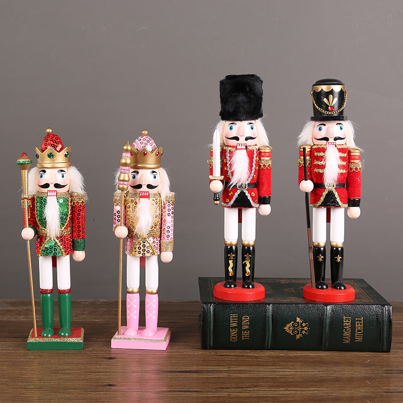 Nutcracker figure made of pine wood