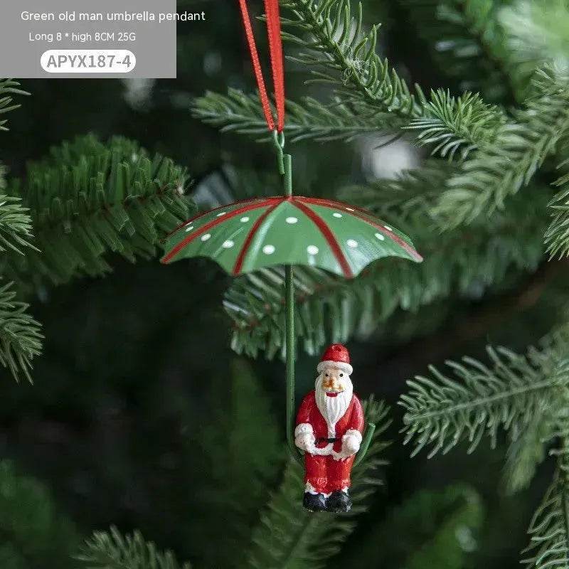 Yeouu | Nordic Iron Christmas Hot Air Balloon Parachute Pendant Creative Decorations Tree Charms Hangings
