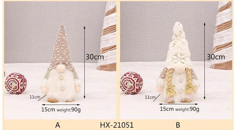 Yeouu | Retractable Luminous Santa Doll Rudolf Christmas Faceless Decoration Ornaments