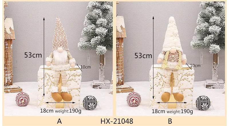 Yeouu | Retractable Luminous Santa Doll Rudolf Christmas Faceless Decoration Ornaments