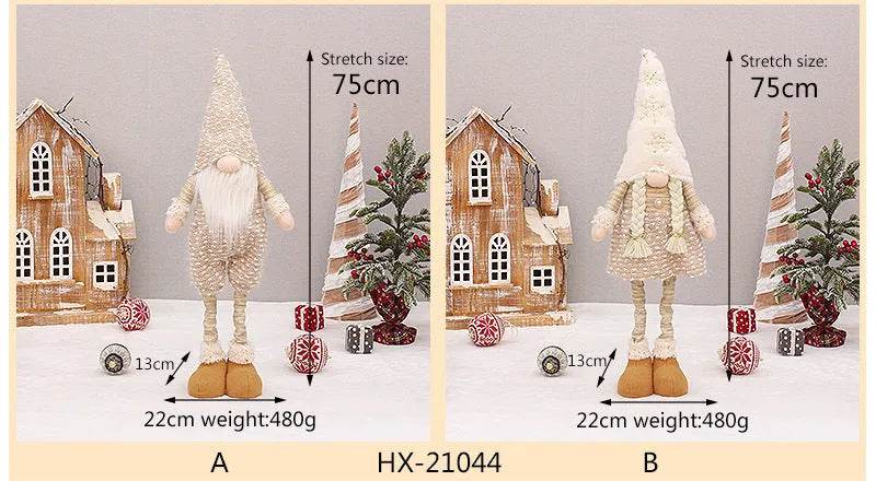 Yeouu | Retractable Luminous Santa Doll Rudolf Christmas Faceless Decoration Ornaments