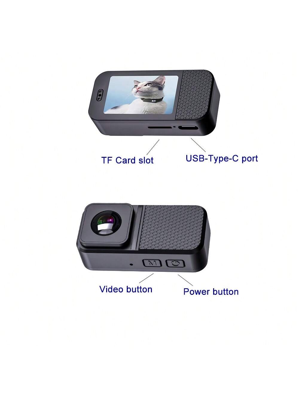 Yeouus | Portable 160° Pet Camera for Cats & Dogs with 1080P HD Video – 32GB