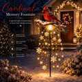 🌲✨ Cardinal Memory Fountain ✨– Lighted Christmas Remembrance Garden Decor❄️