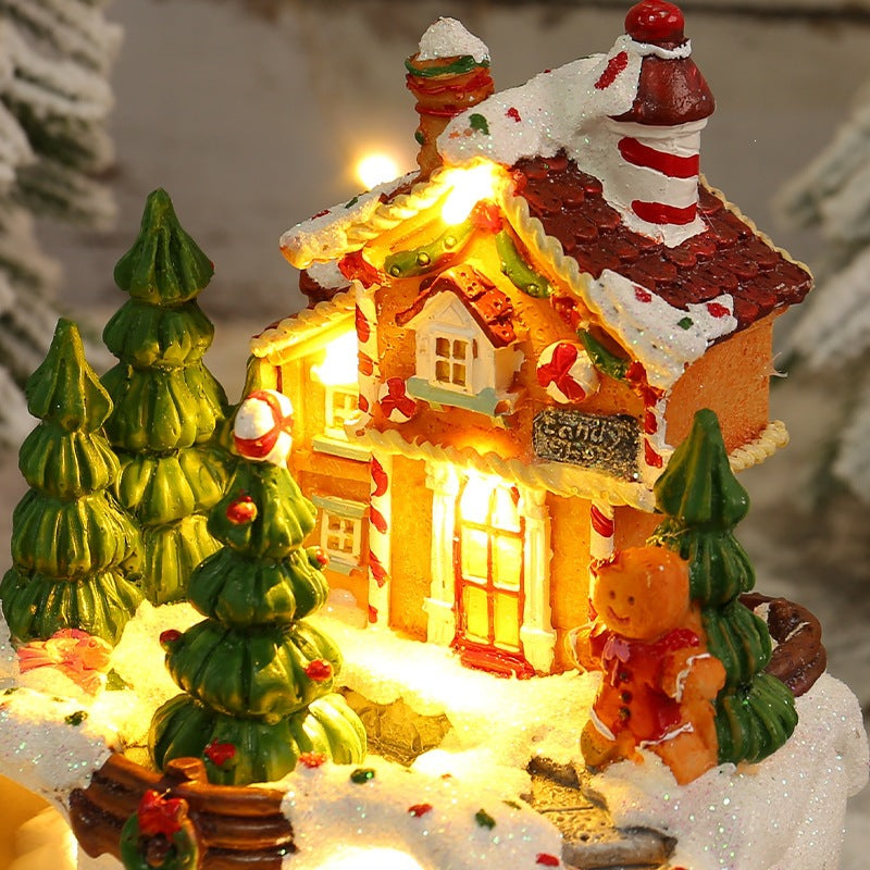 Illuminated music house with night light function