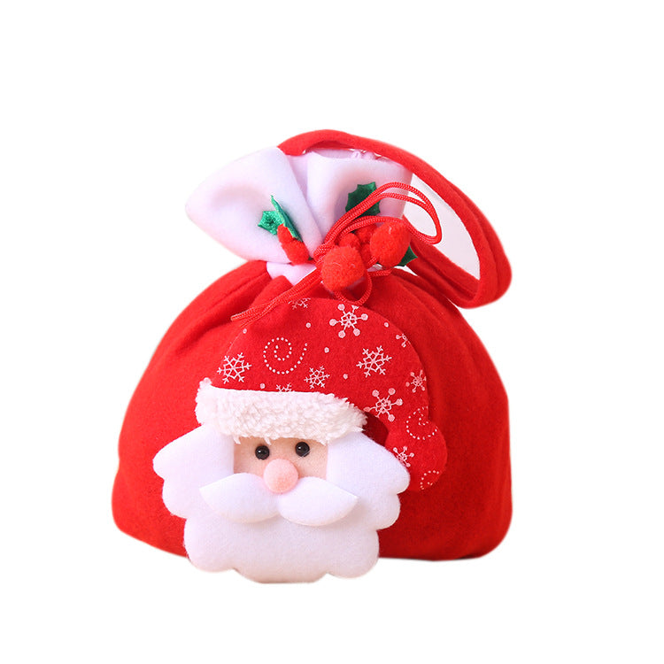 Yeouu | Christmas Decoration Christmas gift bag cloth bag backpack brushed Santa Snowman gift candy