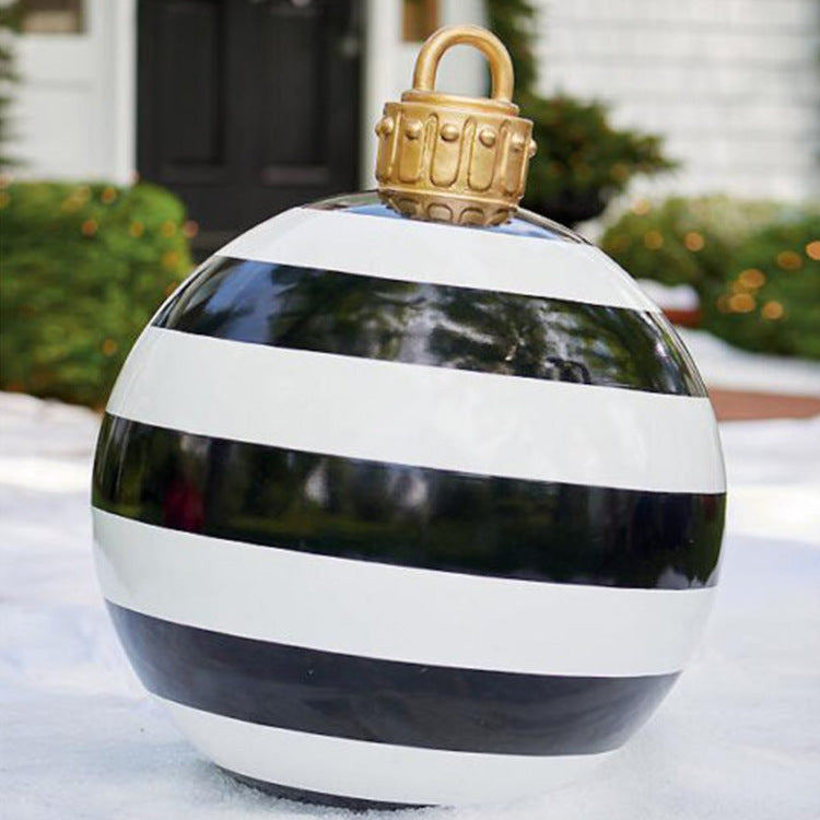 Yeouu | Inflatable Christmas Ball Outdoor Decoration 60cm – Weather Resistant PVC Christmas Decoration