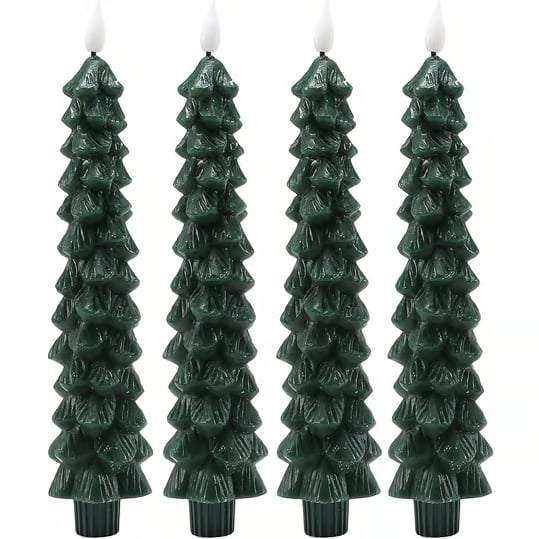 Yeouu | LED Christmas Candle with Music | Christmas Tree Decoration | Flickering Light & Warm White | Safe Candle Lighting