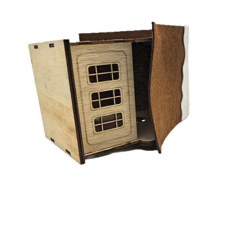 DIY wooden house to paint made of poplar wood