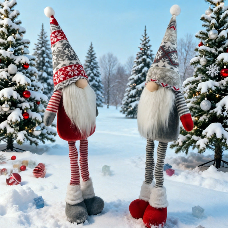 Telescopic gnome figure, height adjustable
