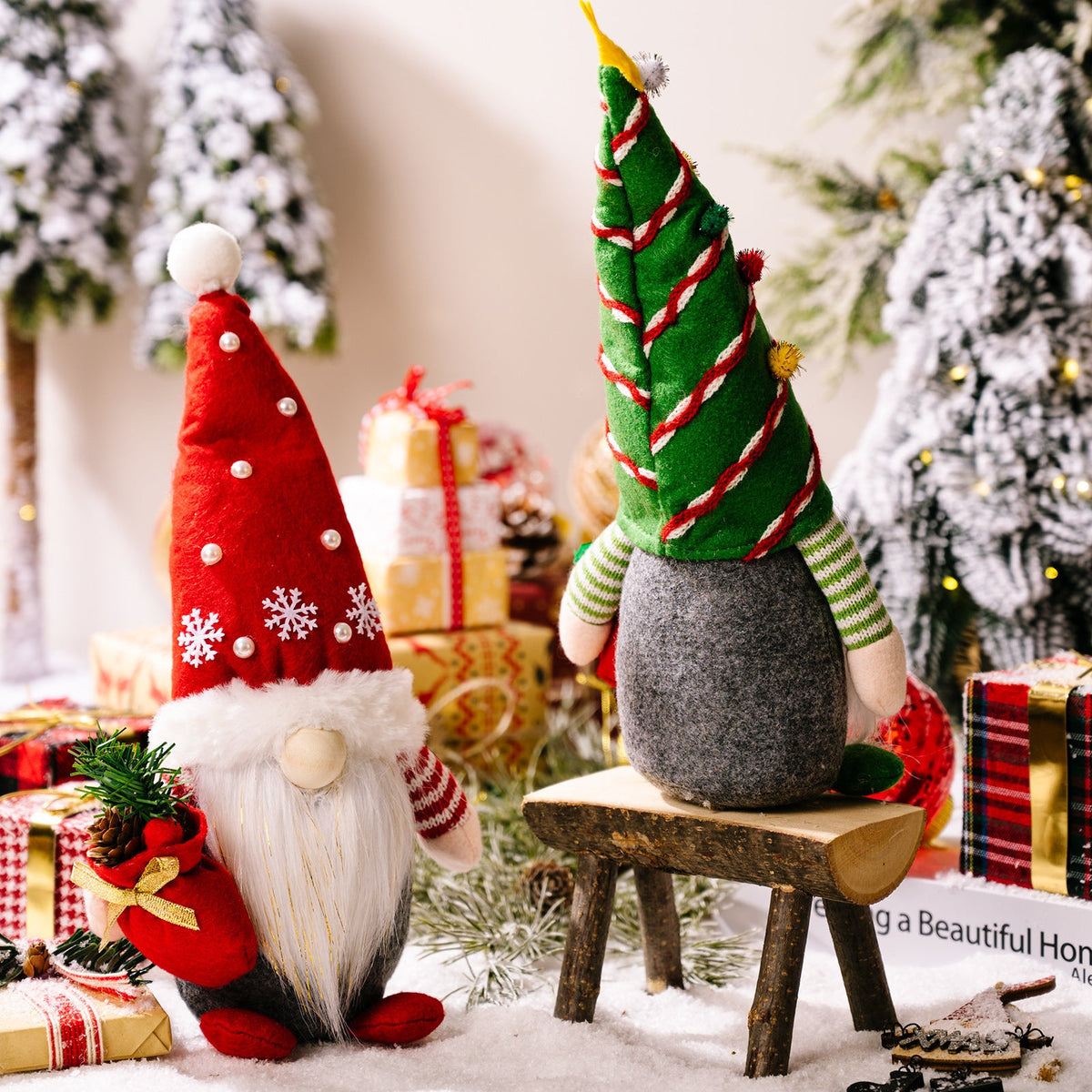 Christmas Elf with Gift, 30 cm