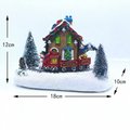 Illuminated LED Christmas house, resin